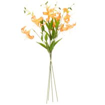 gjenstander Kunstige liljer, dekorasjon til bryllup og arrangementer, 77 cm, 4 stk.