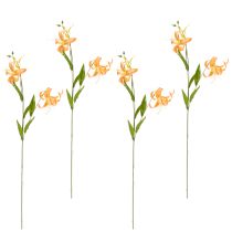 gjenstander Kunstige liljer, dekorasjon til bryllup og arrangementer, 77 cm, 4 stk.