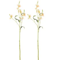gjenstander Kunstig lilje med lang stilk, kunstig blomst, aksentdekorasjon til bryllupsrommet, 110 cm, 2 stk.