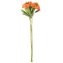 gjenstander Kunstig Alstroemeria oransje blomst, kunstig bukettdekorasjon, 75 cm, 3 stk.