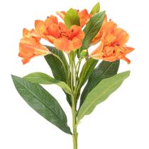 gjenstander Kunstig Alstroemeria oransje blomst, kunstig bukettdekorasjon, 75 cm, 3 stk.