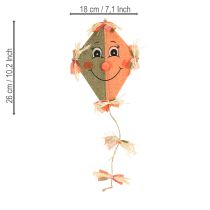 gjenstander Morsom dekorativ drage til oppheng oransje 18×26 cm 2 stk