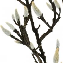 Kunstig Magnolia-gren Vårdekorasjonsgren med knopper Brun Hvit L135cm