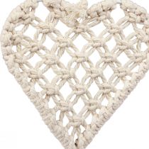gjenstander Makrame dekorativt anheng dekorativt henger hjerte 17×65cm