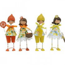gjenstander Små frukter, sommerpynt, figurer sitroner appelsiner H17/18cm 4stk