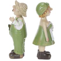 gjenstander Dekorative figurer av et bondepar, morsom stue- og sommerdekorasjon for innendørs bruk, 17 cm, 2 stk.