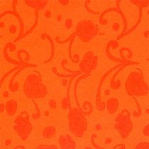 Mansjettpapir oransje med mønster 25cm 100m
