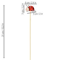 gjenstander Marihønehagepiker, dekorasjon for vår og sommer, blomsterdekorasjon, 31 cm, 4 stk.
