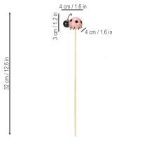 gjenstander Marihøne dekorative figurer til blomsterpotter og blomsteroppsatser til vårdekorasjon, 32 cm, 16 deler