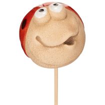 gjenstander Marihønehagepiker, dekorativt blikkfang for hagedekorasjon, 25 cm, 4 stk.