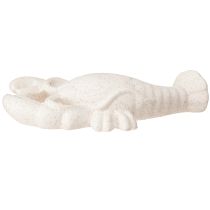 gjenstander Maritim Dekor Figur Keramisk Hummer Hvit 17,5×9×3cm