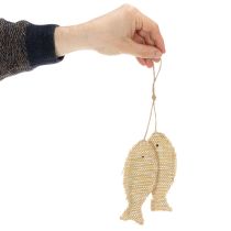 gjenstander Nautisk hengende dekorasjonsanheng, dekorativ fisk til oppheng, H32cm