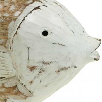 Maritim dekorasjon fisketre trefisk shabby chic 17×8cm