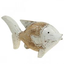 Maritim dekorasjon fisk tre trefisk shabby chic 28×15cm