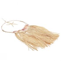 gjenstander Maritim veggdekor med ekte sjøstjerne Ø26,5cm H65cm