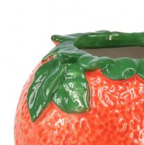 gjenstander Middelhavs dekorativ oransje vase blomsterpotte keramikk Ø9cm
