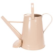 gjenstander Dekorativ vannkanne i metall, sandfarget vintagedesign, for planter og tørkede blomster, 50 × 22,5 × 39 cm