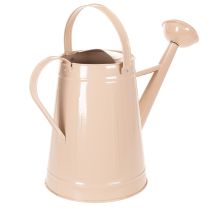 gjenstander Dekorativ vannkanne i metall, sandfarget vintagedesign, for planter og tørkede blomster, 50 × 22,5 × 39 cm