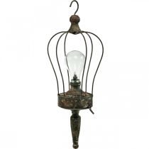 LED-lanterne, dekorativ lampe, antikt utseende, Ø16cm H43cm