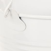 gjenstander Metallbøtter, hvite, Ø12 cm, H10 cm, 8 stk.