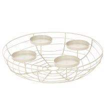 gjenstander Rund adventskranslysestake for fire telys eller stearinlys, 35 cm