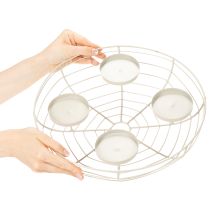 gjenstander Rund adventskranslysestake for fire telys eller stearinlys, 35 cm