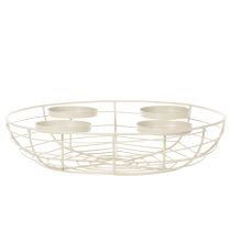 gjenstander Rund adventskranslysestake for fire telys eller stearinlys, 35 cm