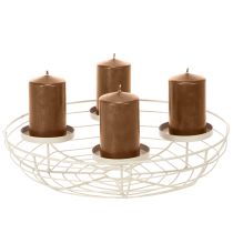 gjenstander Rund adventskranslysestake for fire telys eller stearinlys, 35 cm