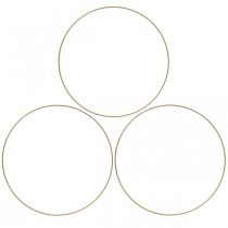 gjenstander Metallring dekorring Scandi ring deco loop gull Ø20,5cm 6stk