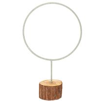 gjenstander Dekorativ metallring på et trestativ for borddekorasjon, 43 cm