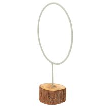 gjenstander Dekorativ metallring på et trestativ for borddekorasjon, 43 cm