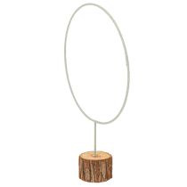 gjenstander Dekorativ rund ring på trebase, metall, for tørkede blomster, 52 cm