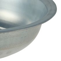 gjenstander Metallskål brukt look bolle sølv metall Ø31,5cm H8cm