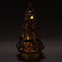 gjenstander LED-juletredekorasjon i glass for innendørs bruk, batteridrevet, 13 cm, 2 stk.