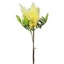 Kunstig plante sølv akasie mimosa gul blomst 53cm 3stk
