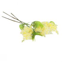 gjenstander Kunstig plante sølv akasie mimosa gul blomst 53cm 3stk