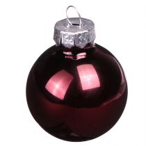 gjenstander Mini glasskuler til jul i Berry Ø3cm 22 stk