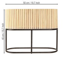 gjenstander Mini hevet bed, oval, trepotte, 50×20 cm, H40 cm
