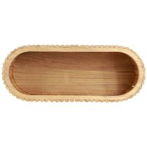 gjenstander Mini hevet bed, oval, trepotte, 50×20 cm, H40 cm