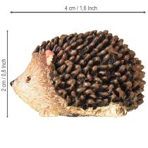 gjenstander Mini pinnsvindekorasjonsfigurer høst håndmalt 4 × 2,5 × 2 cm 6 stk.