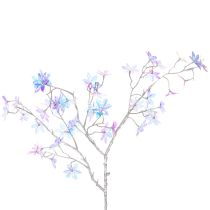 gjenstander Kunstig blomstrende gren med iriserende blomster, 80 cm