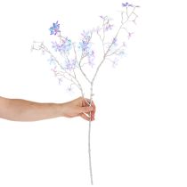 gjenstander Kunstig blomstrende gren med iriserende blomster, 80 cm