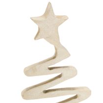 gjenstander Mini juletre metalldekorasjon leiroptikk beige H30cm