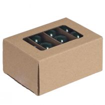 gjenstander Mini julekuler glass grønn emalje Ø3cm 22 stk