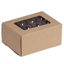 gjenstander Mini julekuler glass retro transparent Ø3cm 22 stk