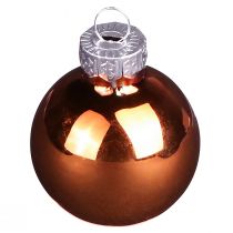 gjenstander Minijulekuler gullbrun miks glass Ø3,5cm 22 stk