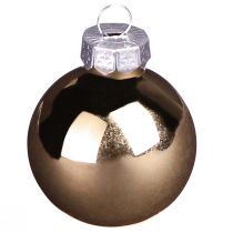 gjenstander Minijulekuler gullbrun miks glass Ø3,5cm 22 stk
