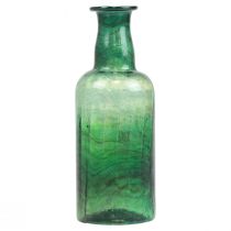 gjenstander Minivase glassflaske vase blomstervase grønn Ø6cm H17cm