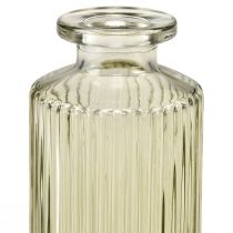 gjenstander Minivaser glass med riller retro blomstervase grønn Ø5cm 4stk