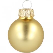 gjenstander Mini julekuler glass gull Ø2,5cm 24stk